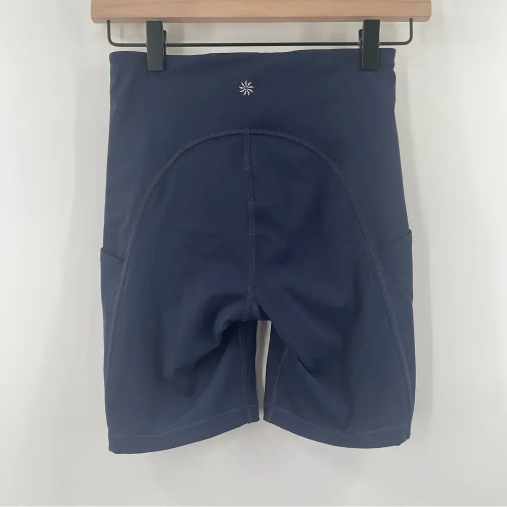 ATHLETA Shorts Extra Small Navy Ultimate Stash Pocket 7